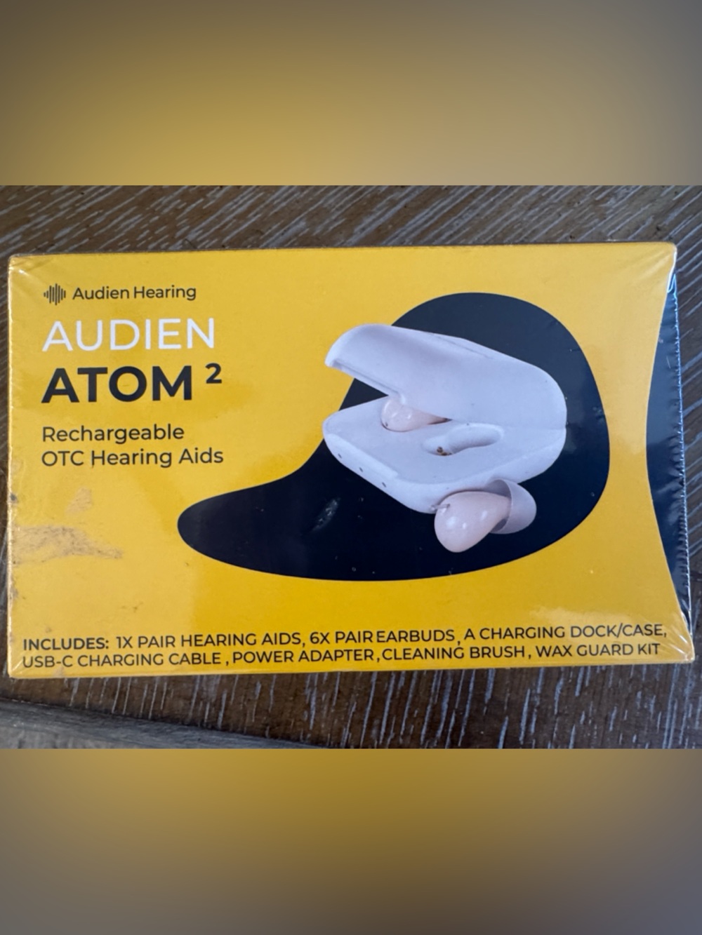 Audien ATOM 2 Rechargeable Hearing Aids - NEW UNOPENED